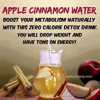 APPLE CINNAMON WATER ***

Boost your metabolism naturally with this ZERO CALORIE Detox Drink. Put down the diet sodas and crystal light and try this out for a week. You will drop weight and have
TONS ON ENERGY! Sounds yummy!
1 Apple thinly sliced
1 Cinnamon Stick

Drop apple slices in the bottom of the pitcher and then the cinnamon sticks, cover with ice about 1/2 way up then add water.
Drink 8 oz before each meal.
To SAVE this, be sure to click this photo and SHARE so it will store on your personal page.
For more healthy recipes, tips and ideas Click and join us here http://facebook.com/groups/loseweightwithdoc/