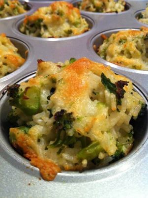 Baked Cheddar-Broccoli Rice Cups (SHARE ON YOUR TIMELINE TO SAVE RECIPE) 

Ingredients:

1 10 – ounce thawed broccoli
1 cup chicken stock
1 cup white rice
1/4 cup Ranch Dressing
2 eggs, lightly beaten
3/4 cup grated cheese (any of your favourite kind)
1/2 tsp salt and pepper – to taste


Directions:

Boil rice.
Move cooked rice to a bowl to cool for a minute.
Throw in all the ingredients, but only use 1/2 of the cheese.
Grease a 8 cup muffin tray and make balls accordingly, thereafter sprinkling the rest of cheese on top.
Put in the oven for 25 minutes and bake at 350 degrees – until golden and crisp.


For more recipes, weight loss motivation, exercises and friendships, join: @[360690434042442:69:Healthy Choices to LIVE]