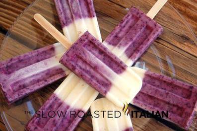 Blueberry Vanilla Yogurt Popsicles
makes approximately 10 popsicles 

3 ½ cups of low fat vanilla yogurt
2 cups blueberries, fresh or frozen defrosted
1 tablespoon honey

In a small bowl, stir honey and blueberries together. Set aside.

In a blender combine blueberries and 2 cups yogurt, blend until a smooth consistency is achieved

Fill popsicle molds with 1½ cups yogurt. Layer blueberry mixture on top. Freeze 4-24 hours, until popsicles are frozen through. I like to freeze mine for 24 hours.

Want more recipes join us at http://goo.gl/RN6XB :)