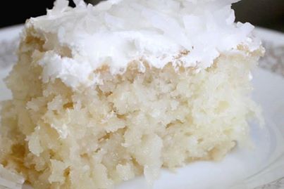 CREME OF COCONUT CAKE
1 box yellow butter cake mix
1 can creme of coconut
1 can Eagle Brand milk
8 oz. Cool Whip
1 pkg. frozen coconut (thawed)
Bake yellow butter cake mix by directions on box in 13x9x2 pan. While cake is hot, pierce with fork. Combine can of creme of coconut and can of Eagle Brand milk and pour over cake. Cover and refrigerate. When cake is cool, spread with 8 ounces of Cool Whip and a package of frozen coconut (thawed). Store in refrigerator.