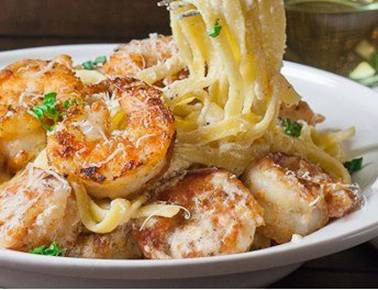 ** CRISPY CAJUN SHRIMP FETTUCCINE*

INGREDIENTS:

4 oz fettuccine
1 tbsp olive oil
1 tbsp butter
16 large shrimp
1 tbsp cajun spice (you can find recipe here)
2 tbsp flour
1 cup chicken broth
1 cup heavy cream
1/2 cup Parmesan cheese, grated

DIRECTIONS:

Cook fettuccine according to package instructions.
Clean the shrimp and season with 1 tbsp of cajun spice.
Drizzle the flour over the shrimp and toss in a bowl to make sure each shrimp is covered in flour.

In a deep skillet add butter and olive oil and heat over high heat. Add shrimp and cook on each side about 2 min until crisp. Remove shrimp from skillet and set aside.
In the same skillet add chicken broth and heavy cream.

 Season with additional cajun spice if preferred. Cook until sauce thickens a bit from the heavy cream, then add Parmesan cheese and whisk. Add fettuccine and shrimp to the sauce and toss.
Serve warm.

*Cajun Spice*

2 1/2 tbsp salt
1 tbsp dried oregano
1 tbsp paprika
1 tbsp red chili powder
1 tbsp ground black pepper

*or you can use a cajun spice from store

*JoCooks