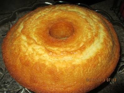 Cream Cheese Pound Cake...with any flavoring you want..
3  stick of butter(softened)
1  8 oz cream cheese(softened)
3  cups of sugar
6  eggs
3  cups of plain flour(sifted)
1/4 teaspoon salt
1/4 teaspoon baking powder
1  teaspoon of any flavorings you have...I have 10 different 
    flavoring so I used all in this cake..but you can use 
    whatever you like ..I love mixing them up to get a different 
    taste with each
    bite..

Mix butter and cream cheese..add sugar 1 cup at a time..mix..
add eggs 1 at a time mix well..add flour 1 cup at a time ...add salt and baking power..mix well and then add the flavorings of your choice...mix well...

Spray or grease your pound cake pan ..pour in batter 

Bake at 300 for 1 hr and 30 mins...

I have never made another kind of pound cake since I have had this recipe...just love the cream cheese in it..If you want just a cream cheese taste add no flavoring..

Please give it a try...

RRR/Snowflake/Digger/Rhonda Crocker...LOL