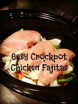 Here is the Fajita Recipe I Promised!!
CROCKPOT GOODNESS! 
Easy Crockpot Chicken Fajitas

 Share or tag yourself to save to your timeline!
 
 INGREDIENTS
 1 lb. of Chicken Breasts (or you can use steak strips), 3 Peppers (Green, Red & Yellow) sliced, 1 Onion sliced ,1 Package of Taco Seasoning, Flour or corn tortillas
 Toppings - sour cream, cheese, guacamole, etc.

 ...INSTRUCTIONS
 Slice peppers and onions then place them on the bottom of the crock pot
 Put Chicken on top of peppers and onions
 Sprinkle taco seasoning on the top
 Cook on low for 6-8 hrs. (or high for 3-4)
 The chicken looks burnt but it's just crispy. Shred everything up and mix in the juice.
 Serve with tortillas and all the toppings - sour cream, guacamole, cheese, lettuce, etc.
 
 To SAVE this , be sure to click SHARE so it will store on your personal page. ✔ Like ✔ “Share” ✔ Tag ✔ Comment ✔ Repost
✔Follow me 
 For more great recipes lots of fun, amazing ideas... !
 Click and join:
https://www.facebook.com/groups/skinnygirlsrock/