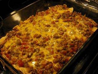 SHARE IT TO SAVE IT!!!

Easy Mexican Casserole
1 pound lean ground beef
1 can Ranch Style beans
1 10-12 ounce bag tortilla chips, crushed
1 can Ro-tel tomatoes
1 small onion, chopped
2 cups shredded cheddar cheese, divided
1 package taco seasoning
1 can cream of chicken soup
1/2 cup water
sour cream and salsa for serving

Preheat oven to 325 degrees. In a large skillet, brown meat and drain off fat. Stir in beans, tomatoes, onion, taco seasoning, soup and water. Simmer over medium-low heat until everything is well combined and heated through.

Grease a 9×13 casserole dish. Put down a layer of crushed tortilla chips, followed by a layer of the meat/bean mixture, then half of the cheddar cheese. Repeat layers. Cover with foil and bake for 20-30 minutes, or until bubbly.

Let sit for 5-10 minutes before serving. Top with sour cream and salsa.

To SAVE this idea, be sure to click SHARE so it will store on your personal page.
For more amazing ideas... recipes and motivational weight loss tips join @[125009281015302:69:Getting Healthy with Kelly]

SHARE THIS TO SAVE IT!!!