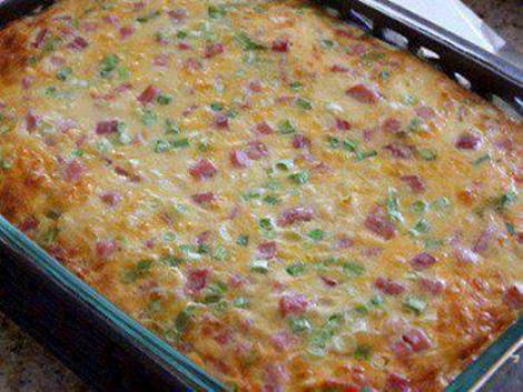 I never SHARE Recipes but this one seems delicious.. What do you guys think? of the day.

Farmer Casserole

ingredients:
6 c. frozen shredded hash browns
1 1/2 c.shredded Cheddar cheese
2 cups diced cooked ham
1/2 c. sliced green onions
8 large beaten eggs
Two 12-ounce c. evaporated milk
1/4 t. salt 
1/4 t. pepper

Arrange potatoes evenly in the bottom of the dish. Sprinkle with cheese, ham, and green onion. In a large mixing bowl, combine eggs, milk, salt and pepper. Pour egg mixture over potato mixture in dish. Bake at 350 45-55 min.

Like & Share