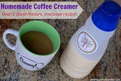 SHARE this to your TIMELINE so you won't lose it.

Homemade Coffee Creamer – Over 2 Dozen Flavor Varieties!

Ok, so for whatever flavor of creamer you want, you start off with the same basic ‘base’ recipe.

14oz sweetened condensed milk
1 3/4 cup milk or cream (whole, lowfat, skim, almond, soy, heavy cream, half & half etc – whatever your preference, however the more fat, the more creaminess)

Mix the ingredients together well. I like to add them to a mason jar and shake it like crazy. You could also opt to use an old (washed) creamer container.

French Vanilla Creamer

2 teaspoons vanilla extract OR vanilla coffee syrup

Vanilla Bean Coffee Creamer

2 teaspoons vanilla bean paste

Chocolate

2-3 tablespoons chocolate syrup
(1 tsp vanilla extract, optional)

Chocolate Almond

1 tablespoon cocoa powder
1 teaspoon almond extract

Strudel

1 tablespoon cinnamon
1 teaspoon vanilla extract
1 teaspoon almond extract

Vanilla Caramel

2 tablespoons caramel ice cream topping
2 teaspoons vanilla extract

Chocolate Raspberry

2 teaspoons cocoa powder
2 tablespoons raspberry syrup

Irish Cream

2 tablespoons chocolate syrup
1 teaspoon instant coffee
1-2 teaspoons vanilla extract
1 teaspoon almond extract

Coconut

2 teaspoons coconut extract

Samoa (like the Girl Scout Cookies)

2 teaspoons coconut extract (or sub coconut milk or cream of coconut, heated & strained, for the milk/cream)
2 tablespoons chocolate syrup
2 tablespoons caramel ice cream topping

Peppermint Patty

2 tablespoons chocolate syrup
1 teaspoon peppermint extract

Cinnamon Vanilla

2 teaspoons cinnamon
2 teaspoons vanilla extract

Pumpkin Spice

3 tablespoons pureed pumpkin
1 teaspoon pumpkin pie spice
4 tablespoons maple syrup
1 teaspoon vanilla extract

Honey Vanilla

1/4 cup honey
2 teaspoons vanilla extract

Homemade Coffee Creamer - over 2 dozen flavor possibilities and one base recipe!

Almond Joy
1-2 teaspoons coconut extract (or sub coconut milk or cream of coconut if you heat it first, strained, in place of the milk & extract)
1 teaspoon almond extract
2 tablespoons chocolate syrup

Sweet Cream
Use 1 3/4 cups of heavy cream instead of the milk in the base recipe
2 teaspoons vanilla extract OR the inside of a vanilla bean, scraped
1 teaspoon almond extract

Chocolate Orange
2 tablespoons chocolate syrup
1-2 teaspoons orange extract

Hazelnut
2 teaspoons hazelnut extract

Chocolate Hazelnut
2 tablespoons chocolate syrup
2 teaspoons hazelnut extract

Cinnamon Cake
2 teaspoons cinnamon
2 teaspoons vanilla extract

Salted Caramel
2-3 tablespoons caramel ice cream topping
1/2 teaspoon salt

Eggnog
replace milk in base recipe with equal amount of heavy cream
1 teaspoons vanilla extract
2 teaspoons rum extract
1 teaspoon ground nutmeg

Toasted Almond
2 teaspoons almond extract

Directions & Tips:
In all these recipes, anything that has a dry or thick ingredient (like cinnamon, honey, etc..) should be heated up with a small amount of your milk/cream from the base recipe so it can dissolve properly. You don’t want grainy creamer! Then, add the rest of the milk/cream along with the sweetened condensed milk.

If you want really creamy creamer, use heavy cream instead of milk in your base recipe.

I stick a piece of tape on my mason jar lid with the expiration date from the milk I used. I use this as a guideline as to when the creamer should be used by.

Please feel free to play around with amounts of extracts and other ingredients used if you like stronger or less intense flavors!! And, let your imagination turn, and make up your own combinations. Use this as inspiration to create your very own perfect homemade flavored creamer!

Want more tips and tricks and healthy options? Go here: https://www.facebook.com/groups/592144854136650/