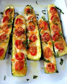 Photo: Low carb!...YES!! talk about yummy!
SIMPLE EASY SIDE DISH...

Slice the zucchini in half. Slice off the bottom to keep in stable. Brush with olive oil and top with garlic or garlic powder. Top with sliced tomatoes, salt and pepper to taste. Use mozzarella cheese, Parmesan cheese or mixed blend.. Bake 375 for 20 to 30 minutes until soft.

**SHARE so that this recipe will stay on your timeline**

Join us for more recipes - fun stuff and inspirational friends from all over the world! Gregg's Skinny Friends - Health & Weight Control