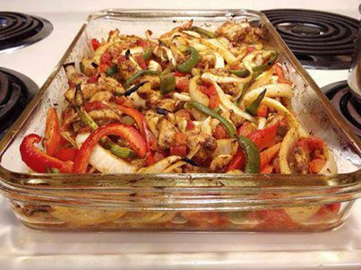 Oven Baked fajita

Ingredients:

1 pound boneless, skinless chicken breasts, cut into strips
2 Tbsp vegetable oil
2 tsp chili powder
1 1/2 tsp cumin
1/2 tsp garlic powder
1/2 tsp dried oregano
1/4 tsp seasoned salt
1 (15 oz) can diced tomatoes with green chilies (Rotel)
1 medium onion, sliced
1/2 red bell pepper, cut into strips
1/2 green bell pepper, cut into strips

Directions:

Preheat the oven to 400 degrees. Place chicken strips in a greased 13×9 baking dish.
In a small bowl combine the oil, chili powder, cumin, garlic powder, dried oregano, and salt.
Drizzle the spice mixture over the chicken and stir to coat.
Next add the tomatoes, peppers, and onions to the dish and stir to combine.
Bake uncovered for 20-25 minutes or until chicken is cooked through and the vegetables are tender.

If you want to "SAVE" this RECIPE  be sure to click "SHARE" so it will store to your personal photo album! 

<3 For more healthy tips, recipes, ideas and support, Join us here: www.facebook.com/skinnybodychallenge