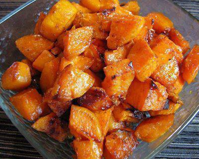 I love sweet potatoes, almost anyway you can fix 'em but this is really a YUMMY & Healthy recipe!!

Roasted Sweet Potatoes

3 Sweet potatoes, peeled and cut into bite size cubes
2 tsp olive oil
1 tbsp butter
1 tbsp of brown sugar (organic)
1 tsp of ground cinnamon
1/4 tsp of ground nutmeg
Pinch of ground ginger
Sea salt, to taste

Directions:

Preheat the oven to 350 degrees.
Coat a small baking dish with cooking spray.
Peel and dice the sweet potatoes into bite size cubes and place in the baking dish.
Melt butter in the microwave and pour over the potatoes along with the olive oil, brown sugar, cinnamon, nutmeg, ginger and salt.
Add more sugar or cinnamon if desired.
Toss to coat evenly.
Bake in the oven for 60 minutes

Stir the sweet potatoes once or twice during roasting.

Join us here for more recipes, tips and motivation>>
http://tinyurl.com/buagqz8