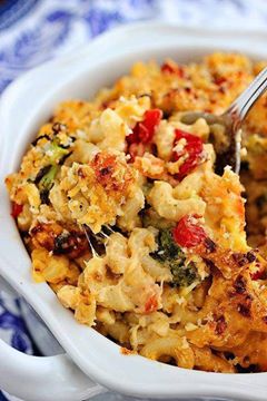 SPICY ROASTED VEGETABLE MACARONI AND CHEESE (can easily make this dish low carb...see how below!)

INGREDIENTS:
1 cup broccoli florets, chopped into small chunks

1/2 red pepper, diced

1 yellow squash, quartered and diced

10 baby carrots, sliced thinly

2 cups whole wheat pasta (elbow macaroni, rotini, penne, etc.)***Can use DreamFields Low Carb Pasta OR Spaghetti Squash in place of the pasta to reduce the # of Carbs

1/4 cup olive oil

1 garlic clove, minced

3 Tbsp. all-purpose flour

1 1/2 cups milk

2 cups (8 oz.) Sargento® Shredded Sharp Cheddar Cheese

1/2 tsp. crushed red pepper flakes

1/2 tsp. cayenne pepper,    Salt and pepper, to taste

2 Tbsp. panko breadcrumbs (if you are concerned with the amount of carbs in the breadcrumbs, you can use crushed pork rinds and season them to your liking)

DIRECTIONS:
Preheat oven to 400 degrees F. Set a medium pot of salted water to boil. Prepare a large baking sheet by lining with aluminum foil and coating with a little olive oil or nonstick cooking spray.

Toss broccoli, red pepper, squash and carrots onto the baking sheet. Bake for 20 minutes, or until vegetables have softened. Remove from oven and set aside.

Once water is boiling, lower heat slightly and add pasta, cooking according to package instructions. Drain and set aside.

Meanwhile, heat oil in a large skillet over medium heat. Once hot, add garlic and cook 30 seconds. Whisk in flour and cook 1 minute. Gradually whisk in milk, stirring constantly until mixture is slightly thickened. Remove from heat. Stir in cheddar cheese until well distributed and melted. Add red pepper flakes, cayenne pepper, salt and pepper. Add macaroni and vegetables.

Place mixture in a large casserole dish and sprinkle with panko breadcrumbs. Place under the broiler in your oven (500 degrees) for 3-4 minutes, or until the top is golden brown. Serves 6

Like & Share
FOLLOW ME FOR MORE TIPS AND IDEAS RECIPES!
https://www.facebook.com/ladytexas.key.1

Join us here for more every day fun, tips, recipes, weight loss support&motivation:)>>
https://www.facebook.com/groups/weightlossjourneywithfabulousfriends/


(⁀‵⁀) ✫ ✫ ✫.
`⋎´✫¸.•°*”˜˜”*°•✫
..✫¸.•°*”˜˜”*°•.✫
☻/ღ˚ •。* ˚ ˚✰˚ ˛★* 。 ღ˛° 。* °♥ ˚ • ★ *˚ .ღ 。
/▌*˛˚ღ •˚Thank You !!