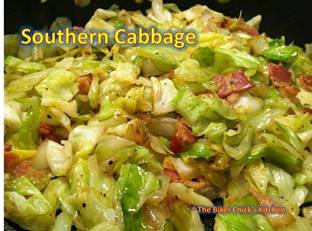 Southern Fried Cabbage
Serve 4 (or 2 hungry bikers)

5-6 strips of bacon
1 head cabbage, sliced
1 onion, diced
¼ cup chicken broth (I use low sodium broth)
1 tsp vinegar (optional)
½ tsp salt
¼ tsp pepper

In large skillet, (I use cast iron) fry the bacon until crispy, remove to a paper towel to drain
Place chopped cabbage and onion in the skillet with the bacon fat over medium heat and cook until it begins to wilt a bit
Crumble the bacon and add to the pan
Add in the chicken stock,vinegar, salt and pepper, cover and allow it to simmer for 10 minutes
Serve hot (try adding some diced apples, sliced sausage, noodles, or what ever tickles your fancy)